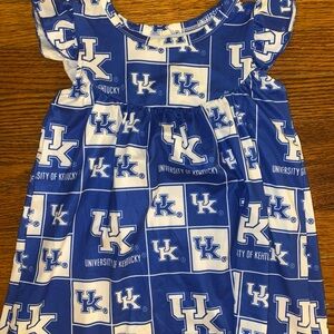 Cute Girls’ 2T University of Kentucky Blue & white Dress